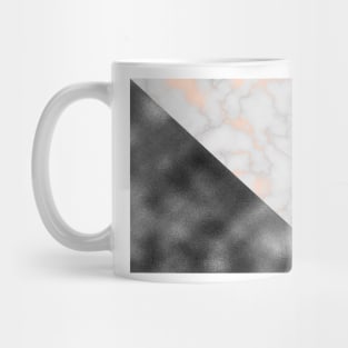 Rose gold marble and gunmetal grey storm Mug